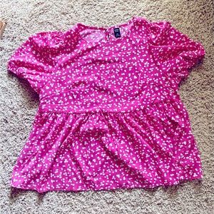 Pink Floral Blouse